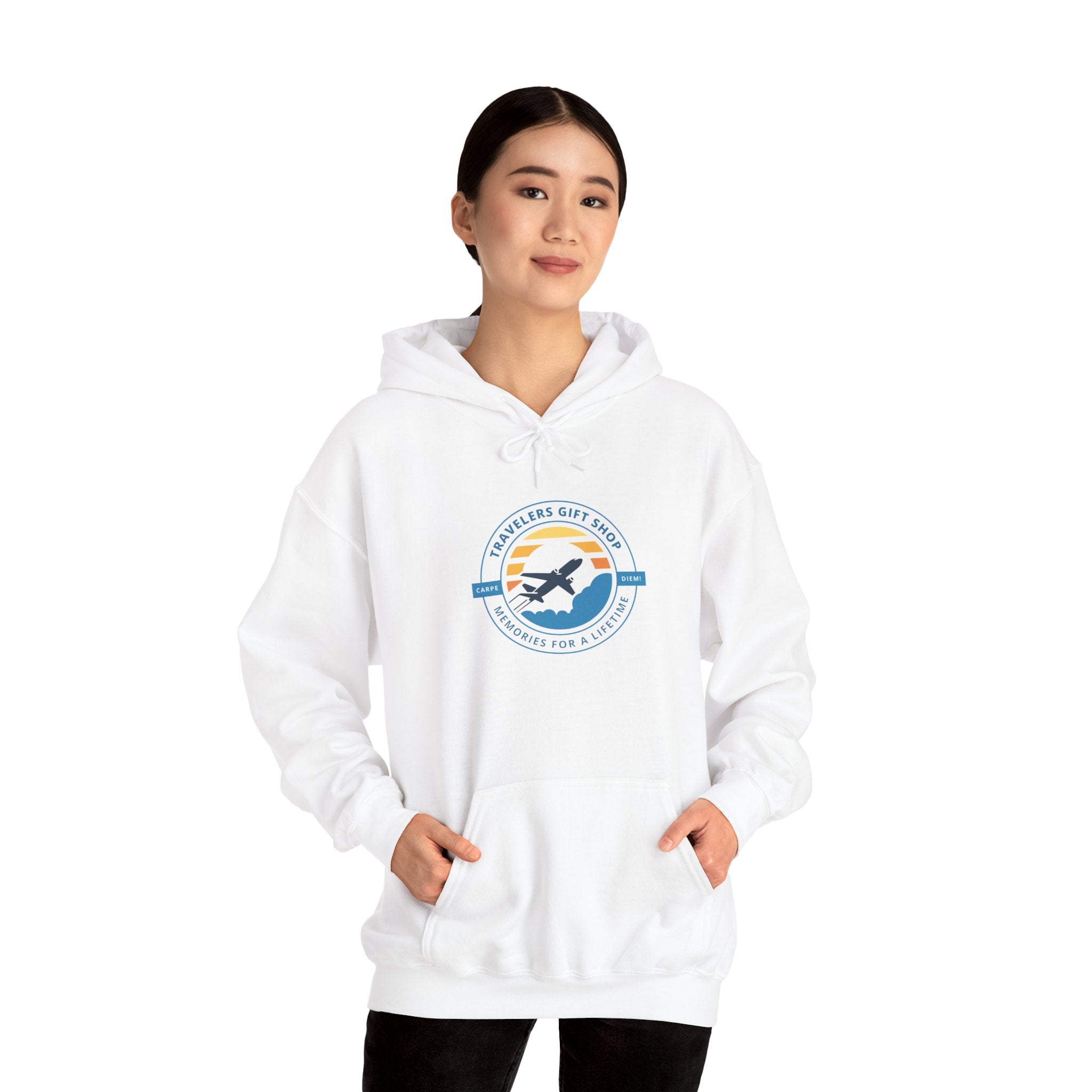 Classic Hoodie Sweatshirt Travelers Gift Shop Logo